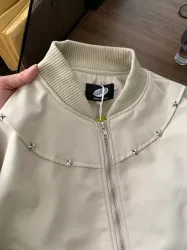 广州白马高端出口外贸男装夹克美式高街飞行员设计感棒球服外套